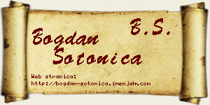 Bogdan Sotonica vizit kartica